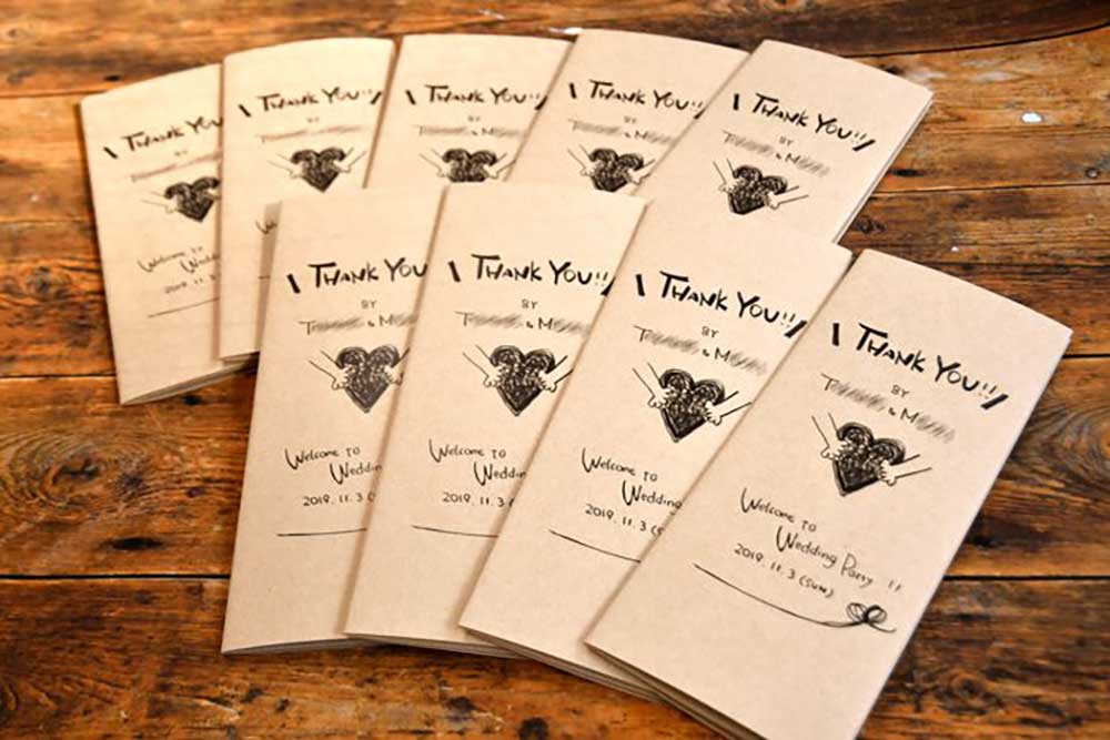 手書き文字入りオリジナル席次表1