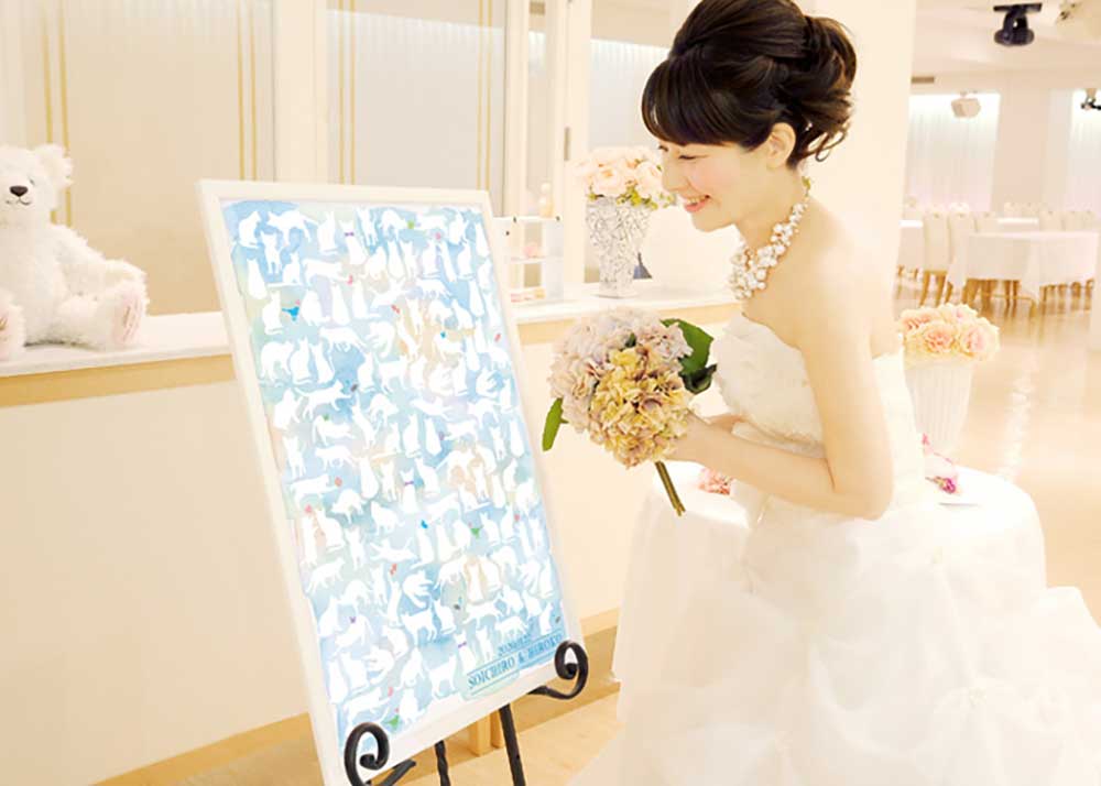 寄せ書きメッセージボードキャットブルー120名