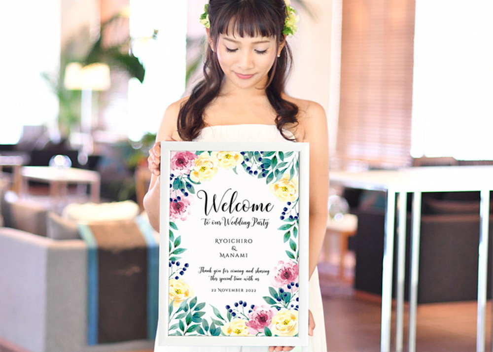 おしゃれ海外風パーティーウェルカムボード