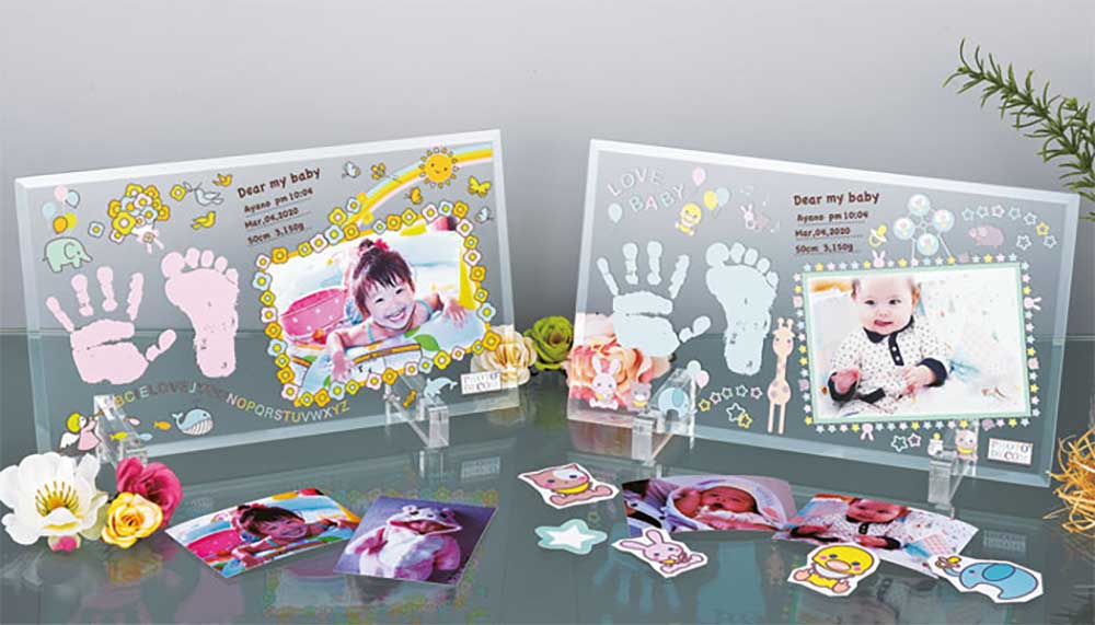 クリアガラス手形足形1