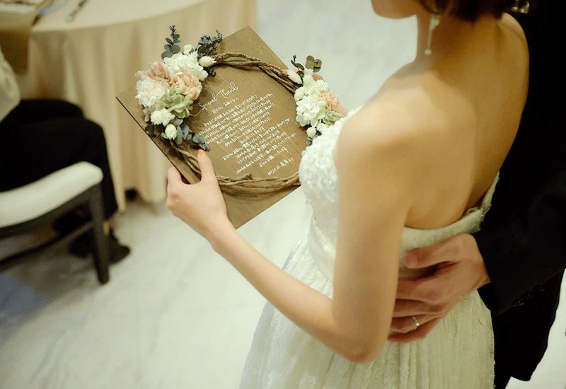 花嫁の手紙ウッドリース