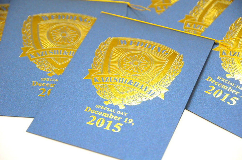 警察手帳風招待状