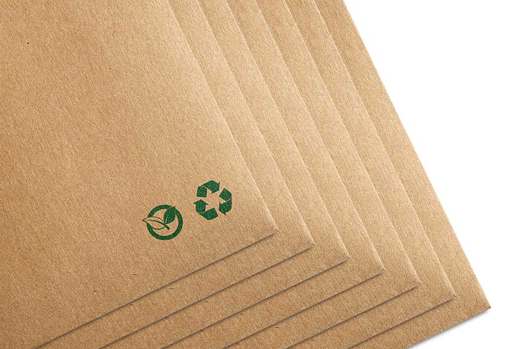 環境に配慮した再生紙を使った用紙
