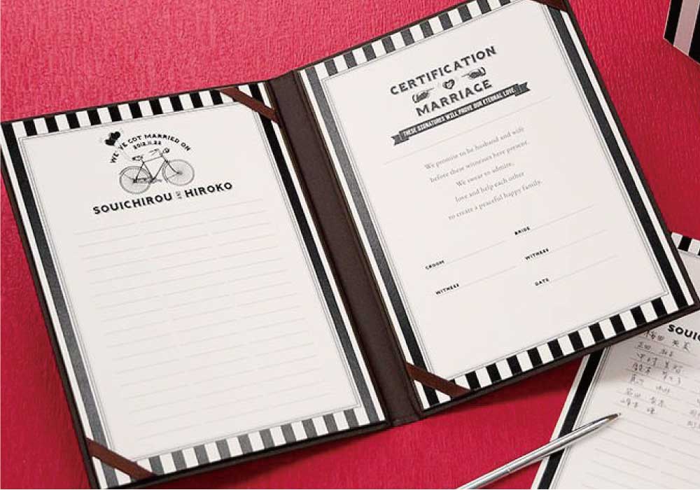 結婚証明書ゲスト参加型「アンティーク自転車（51～102名様分）」