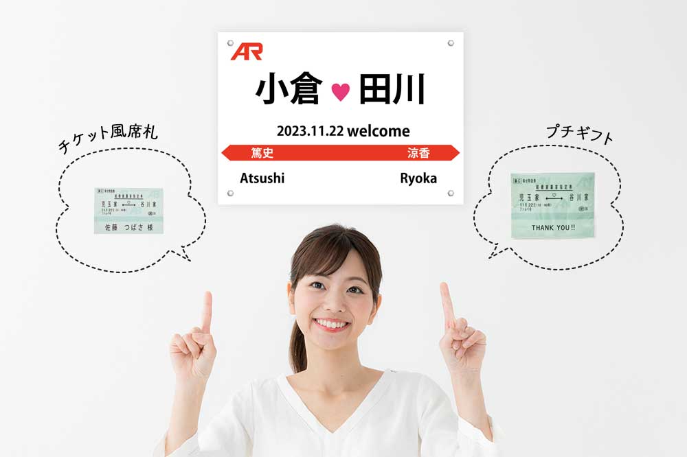 鉄道駅名標風ウェルカムボードライト+α