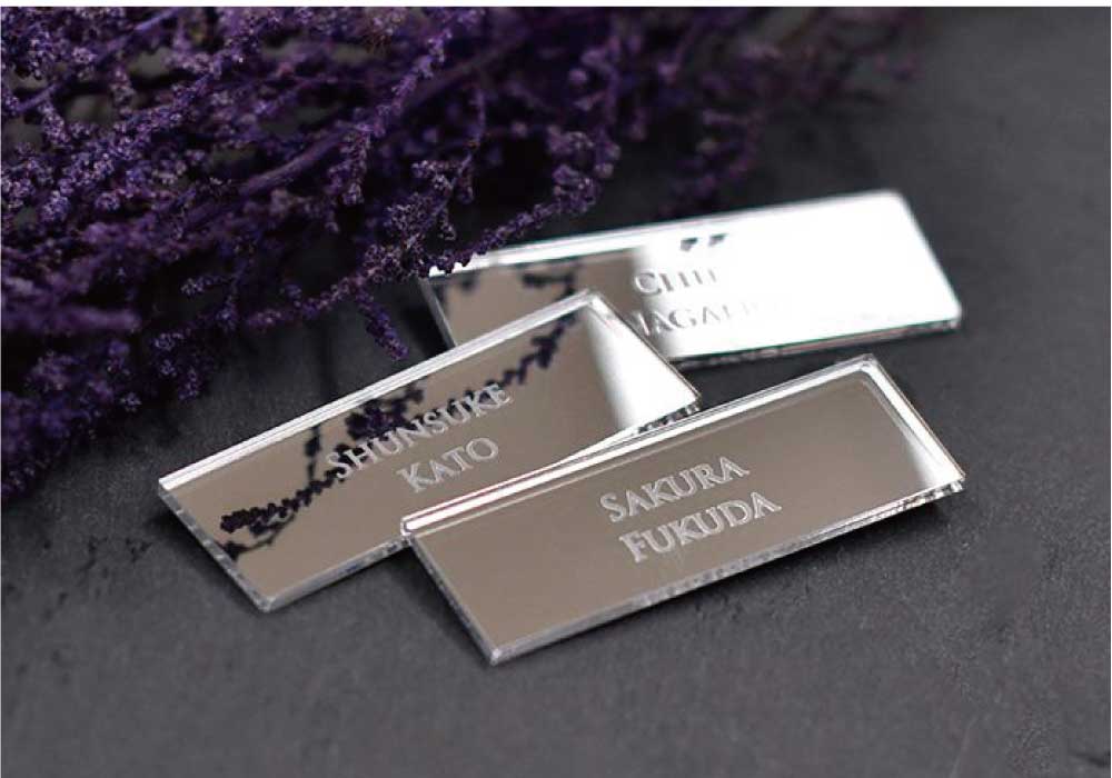 オリジナル　アクリルミラー席札