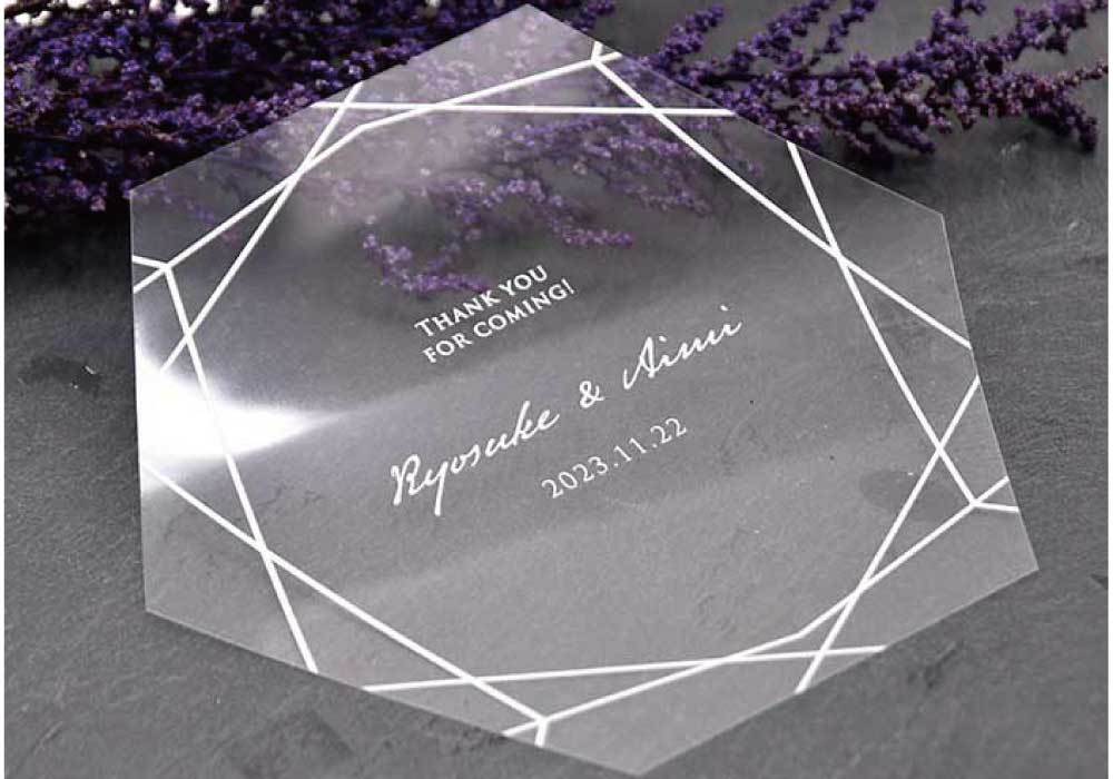 【感染防止対策アイテム】席札としても使える クリア素材の「フェイスシールド」